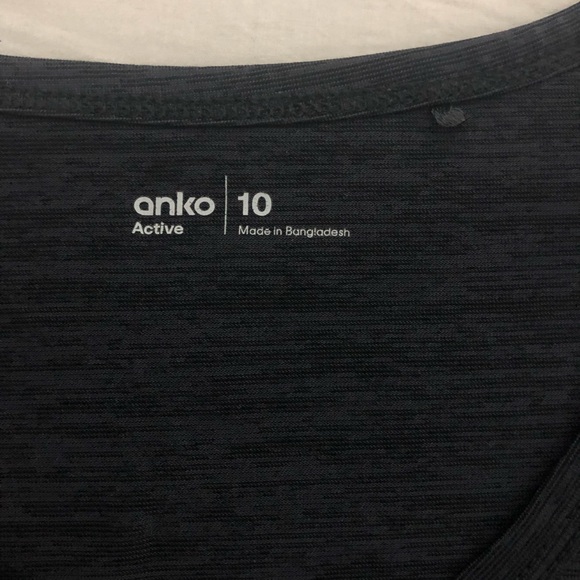 Activewear top- charcoal grey - Picture 3 of 4